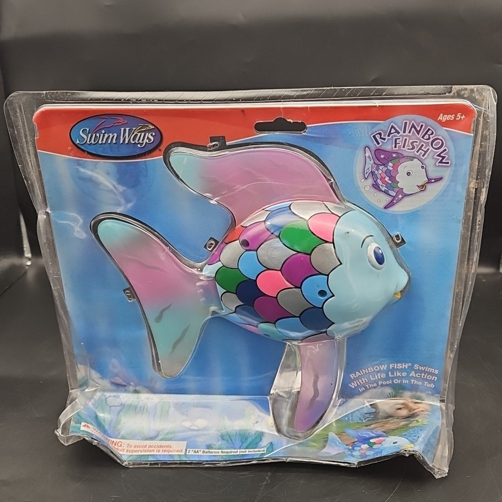 Vintage Swin Ways Rainbow Fish Pool Toy Brand New‎ NOS 2003 Swims Action